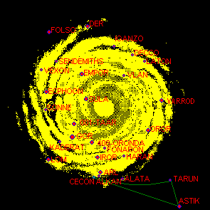 Reiseroute der 5. Reise: Die ASTIK�LOS